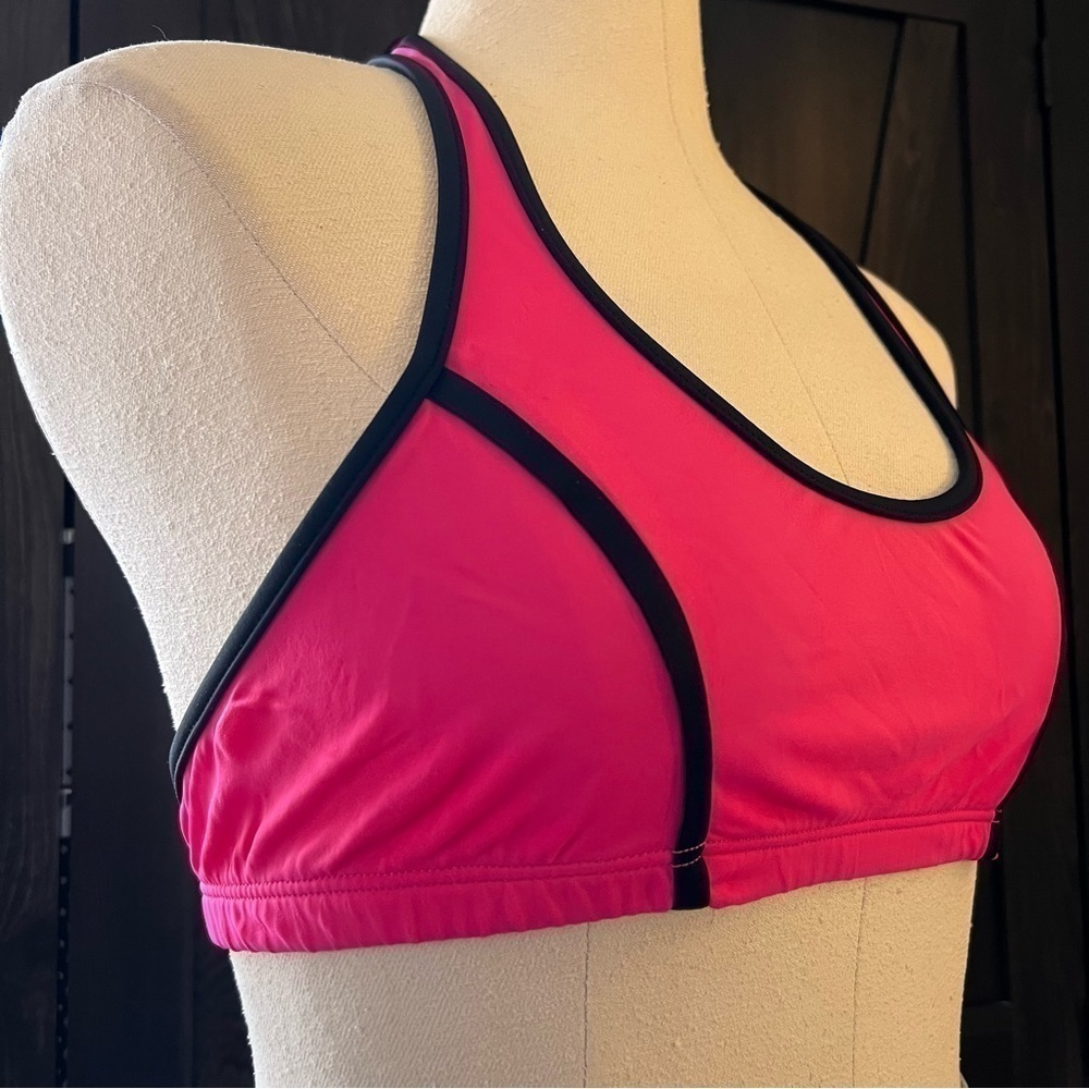 Venus pink and black sporty tie bikini top size C - Picture 9 of 9